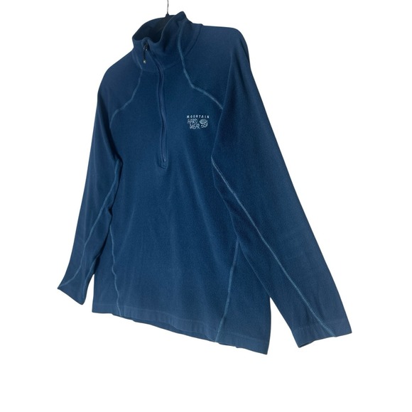 Mountain Hardwear Polartec Fleece Pullover Sweater  Men's Medium Blue 1/4 Zip - Picture 5 of 9
